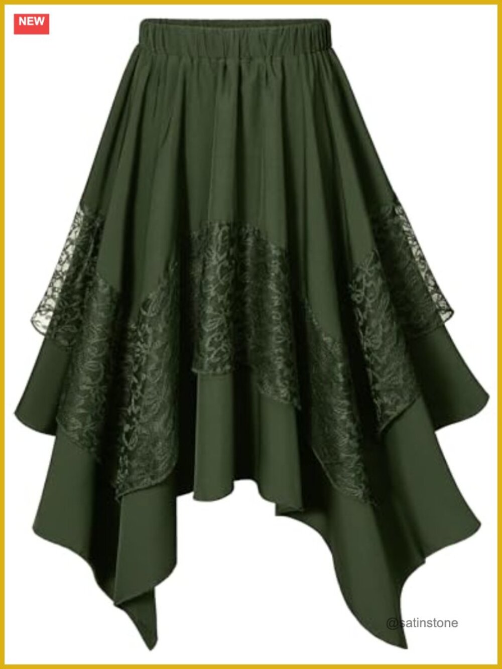 Medieval Renaissance Pirate LARP Skirt Asymmetrical Midi Cosplay Costume